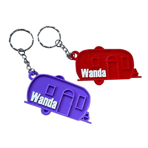 Caravan keychain keyring - caravan, keychain/keyring