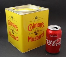 Retro Vintage style decoration ORIGINAL COLMANS MUSTARD TIN (empty)(very large)