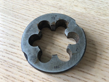 (13) Large Engineering Whitworth Die x1 - England  - 1 1/2" BSC Walsall