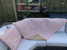 Quillow Quilt/Cushion Blanket Pillow Throw Afghan Home Camper Car Bedroom Gift