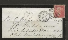 d14 GB Caledonian RAILWAY 1862 cover to Old Meldrum w/ C R / F in circle Scarce