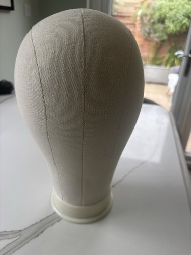 Canvas wig stand with - wig,