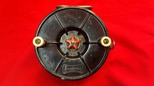 Vintage ACADEMEY Bakelite Drag & Ratchet Sea Fishing Reel. Dia 5" AUSTRALIA