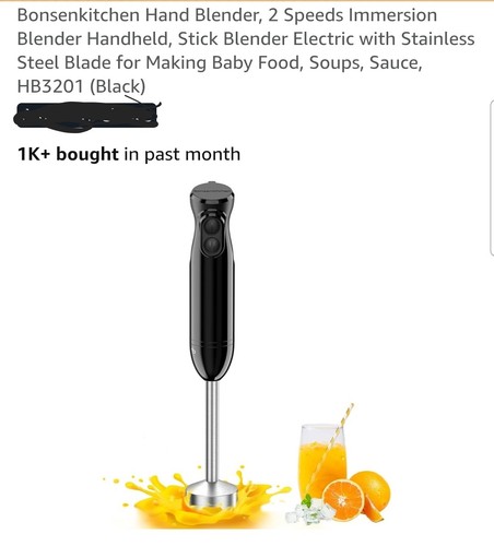 Bonsenkitchen hand blender - hand, blender,