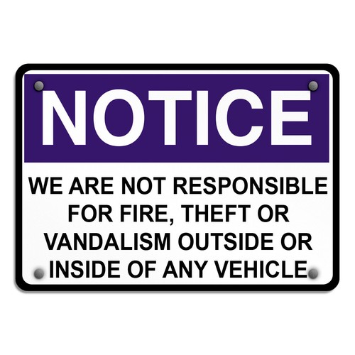 Aluminum horizontal metal sign - horizontal,