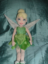 DISNEY STORE  TINKERBELL FAIRY GREEN DRESS LARGE 21" PLUSH SOFT DOLL TOY (CC)