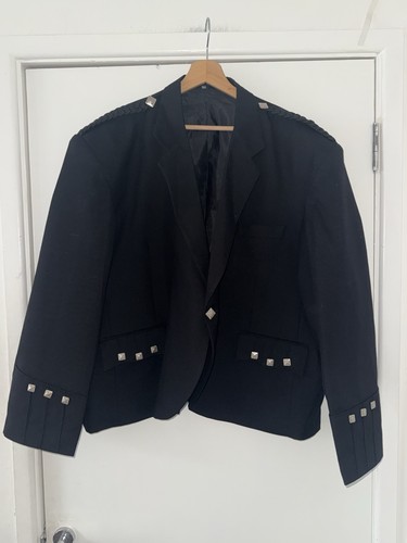Men black argyle kilt jacket - men's,