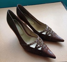Vintage 1980s New Look Chocolate Brown Size 6 Shoes 2 3/4" Heel