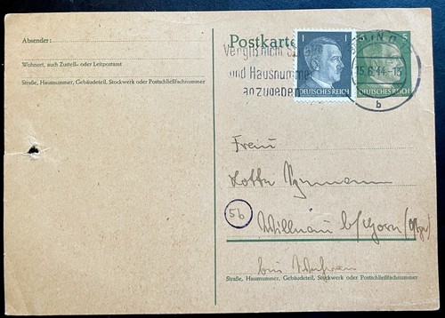 1944 nazi germany postcard - germany,