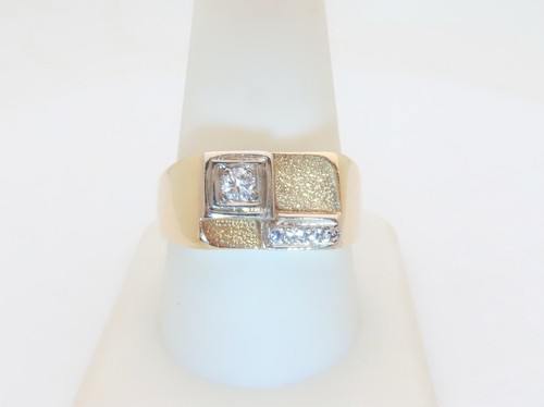 14k mens diamond rings - diamond, natural
