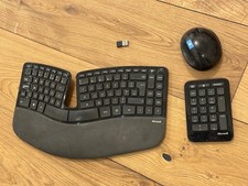 Microsoft Sculpt Ergonomic Keyboard Mouse & Numeric Pad-Set with USB Dongle