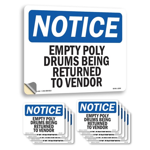 Empty poly drums being - empty,