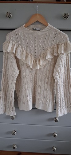Zara cream cable knit jumper - zara,