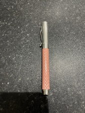 Yard O Led Esprit Pocket Fountain Pen in Pink 18k Nib Sterling Silver.