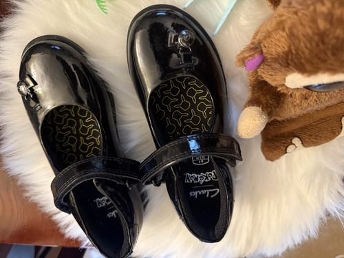 Clark girl black patent - girl's,