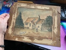 Vintage watercolour landscape - watercolour,