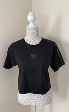 T-shirt Cropped Black 8 Pink