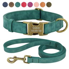 Leather Dog Collar and Leash
