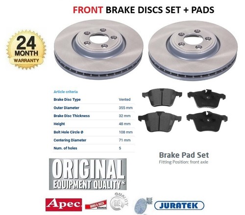 Front 355mm brake discs - front,
