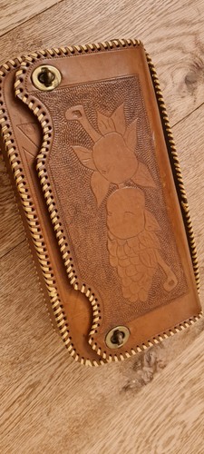Vintage hand tooled leather - vintage,
