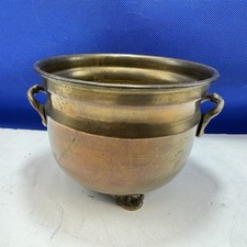 Planter Pot - Jardiniere Antique Brass Footed 5" WIDE three feet