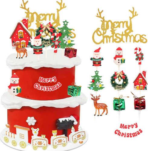Christmas cake decorations - christmas,