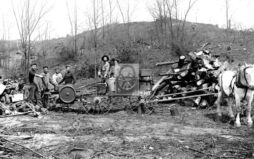 Lumber logging men - lumber, with