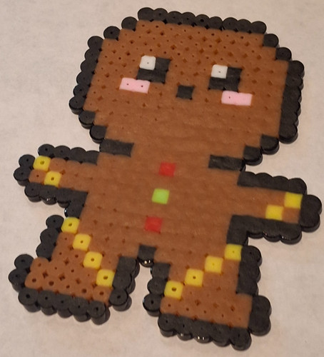 Perler beads gingerbread - beads, man