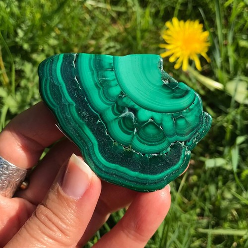 Malachite polished slab - polished,