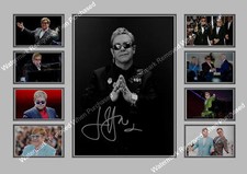 SIR ELTON JOHN AUTOGRAPHED MUSIC A4 PHOTO SIGNED PRINT DESIGNS