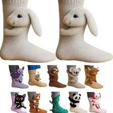 3D Knit Animal Socks Double Layer Winter Socks for Men & Women