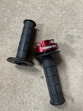 BLACK PITBIKE SOFT WAFFLE GRIPS 50cc 110cc 125cc PITBIKE with twist throttle 