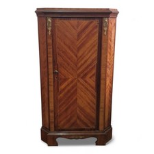 Antique style tall kingwood corner cabinet - linen cupboard