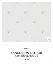 Sanderson Home The Potting Room Wallpaper in Nectar, Mineral / Dove Grey, 216354