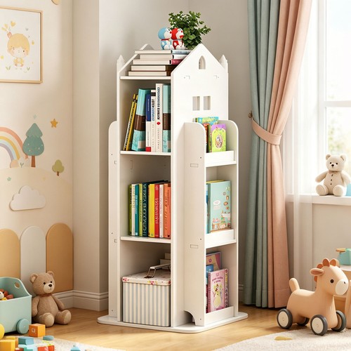 Tier rotating bookshelf - rotating,