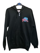planet hollywod paris size small zip up black hooded jacket