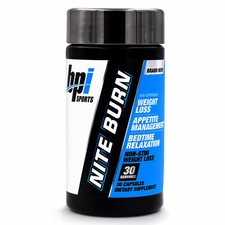 BPI Sports Nite Burn: Night Time Sleep Aid & Fat Burner for Diet, Weight Loss