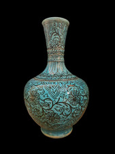 Modern Turquoise Iznik Vase