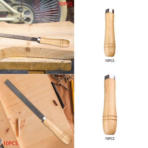 10pcs wooden file - wooden, handle
