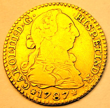 OLD US $2 GOLD COIN - 1787