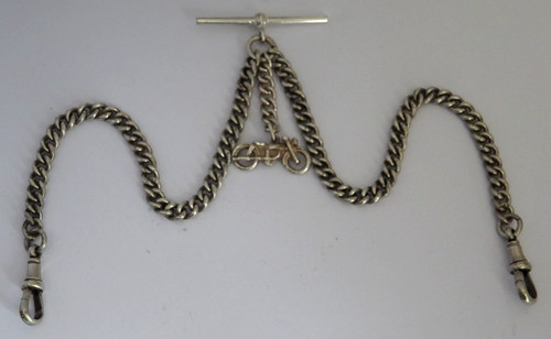 Antique solid silver double