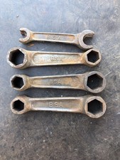 Vintage BSA Spanners Tools Bundle X4
