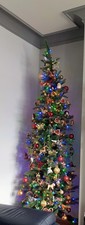 7ft Balsam Hill Slim Tree Pre-lit With Multi Coloured Lights
