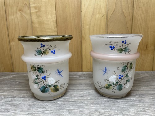 Pair old bristol glass - pair,