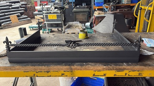 Cast iron fireplace fender - cast,