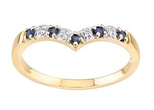 9ct Yellow Gold Blue Sapphire