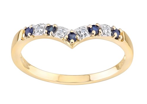9ct yellow gold - yellow, sapphire