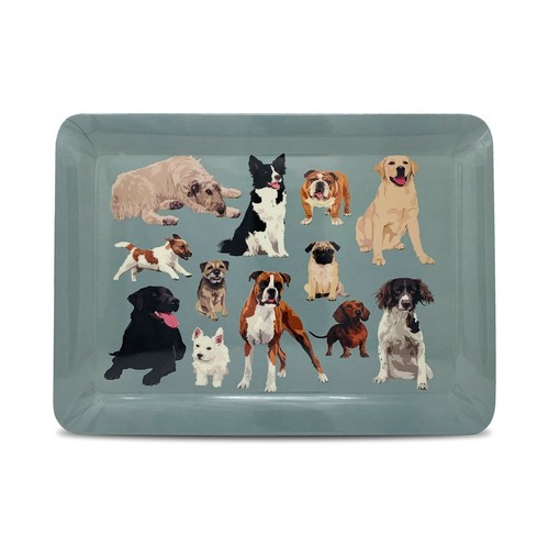 Dog melamine tray leslie - dog,