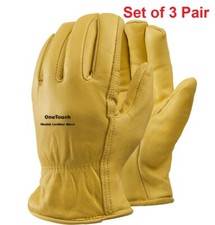 Leather gloves driver work - gloves,