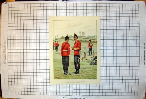 Antique print 43rd oxfordshire - antique,